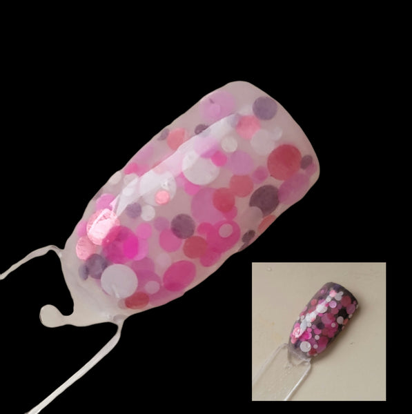 Pink circle glitter