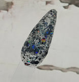 black cheasy glitter