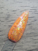 iridescent orange chunky glitter