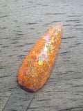 iridescent orange chunky glitter