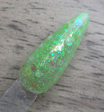 green chunky glitter