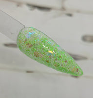 Green iridescent chunky cheasy glitter