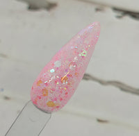 pink cheasy glitter dip powder