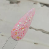 pink cheasy glitter dip powder