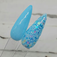 baby blue dip powder