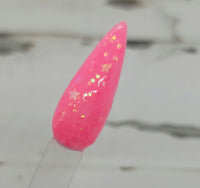 pink chunky glitter dip powder