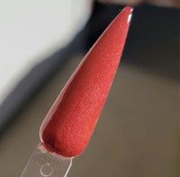 Brick Red Shimmer Dip Powder