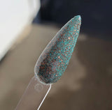 glitter mint dip powder