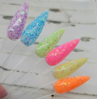 iridescent glitter dip powder