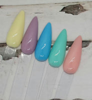 neon pastel dip powder